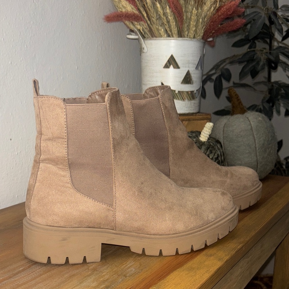Tan Suede Ankle Boots